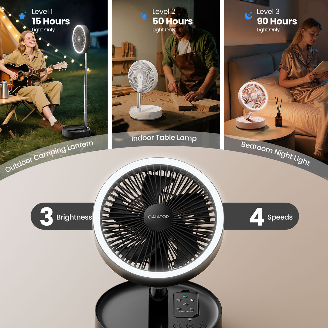 Gaiatop Portable Fan & Power Bank - 16,000mAh& Ultra-Quiet FF-02