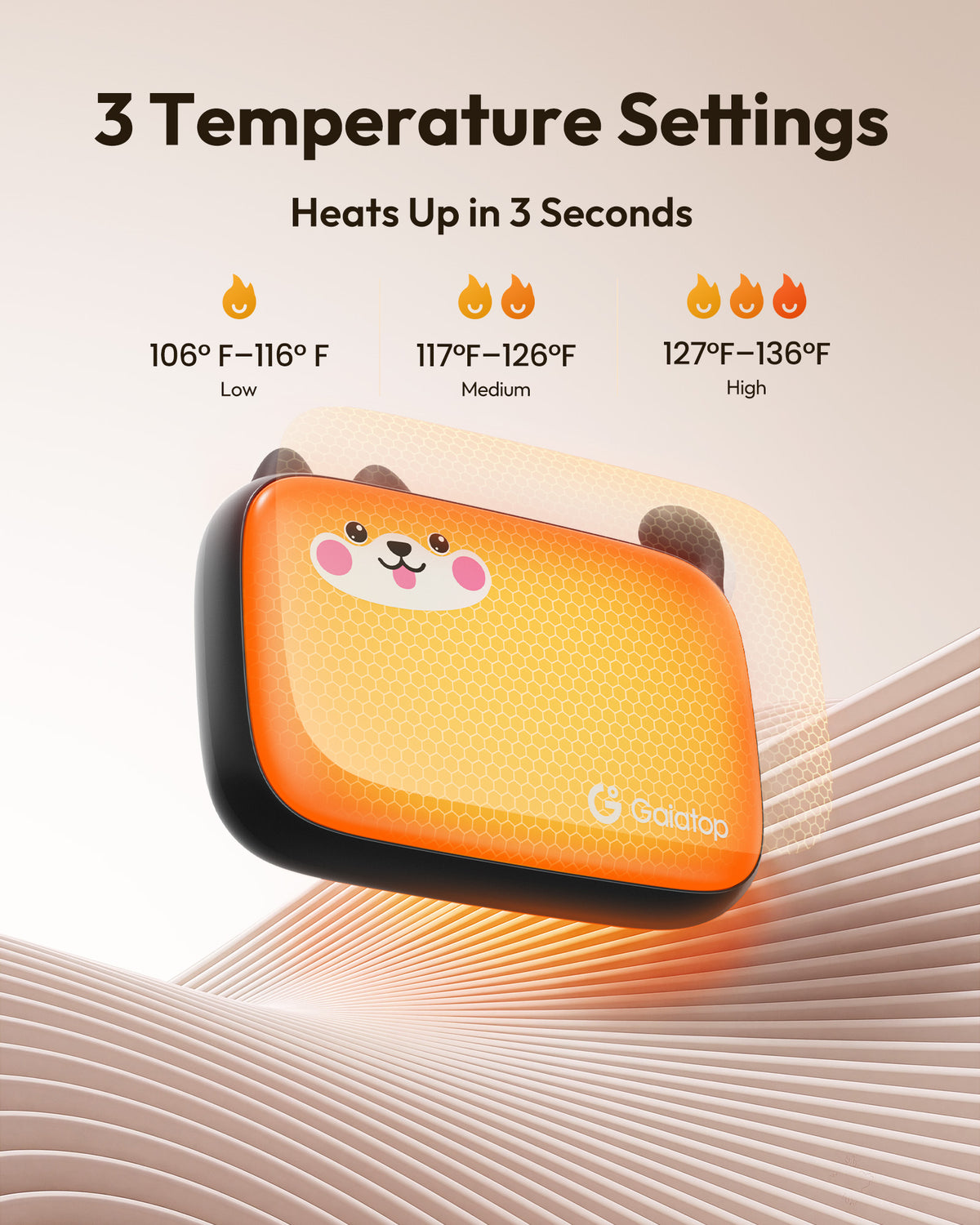 Gaiatop Electric Hand Warmers Rechargeable 2 Pack 0.6 in Ultra-Slim Warmers HW-10