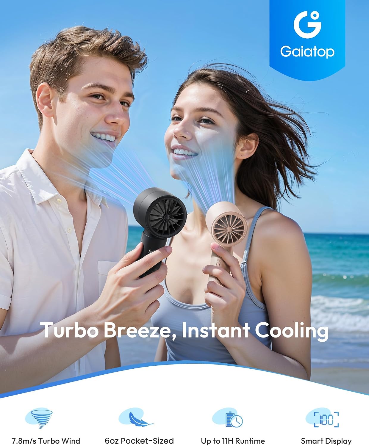Gaiatop Portable Handheld Personal Fan HF-16