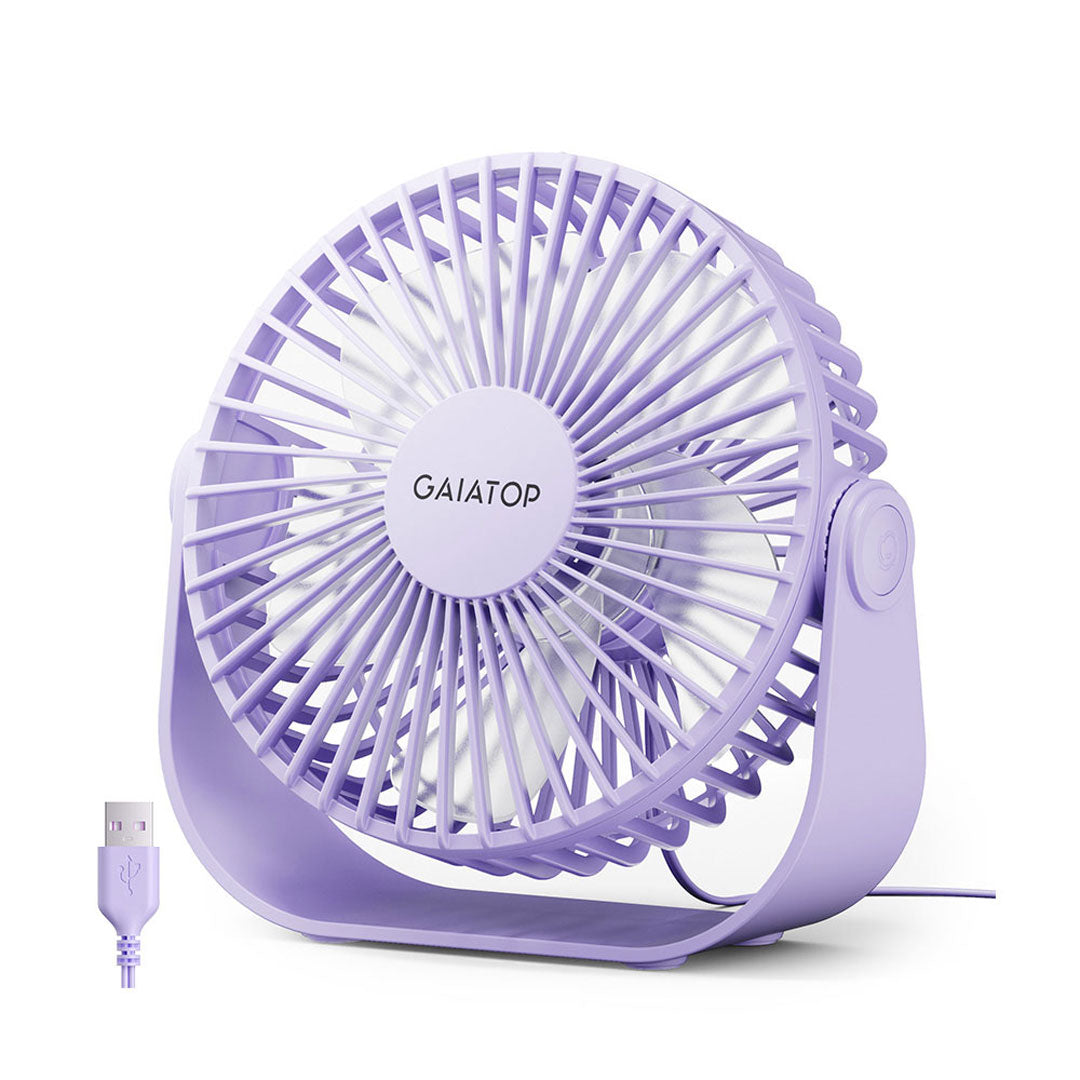 5.5-Inch USB Desk Fan with 3 Speeds Quiet Operation & 105° Adjustable Stand Compact Table Fan for Home Office & Travel TF-55B