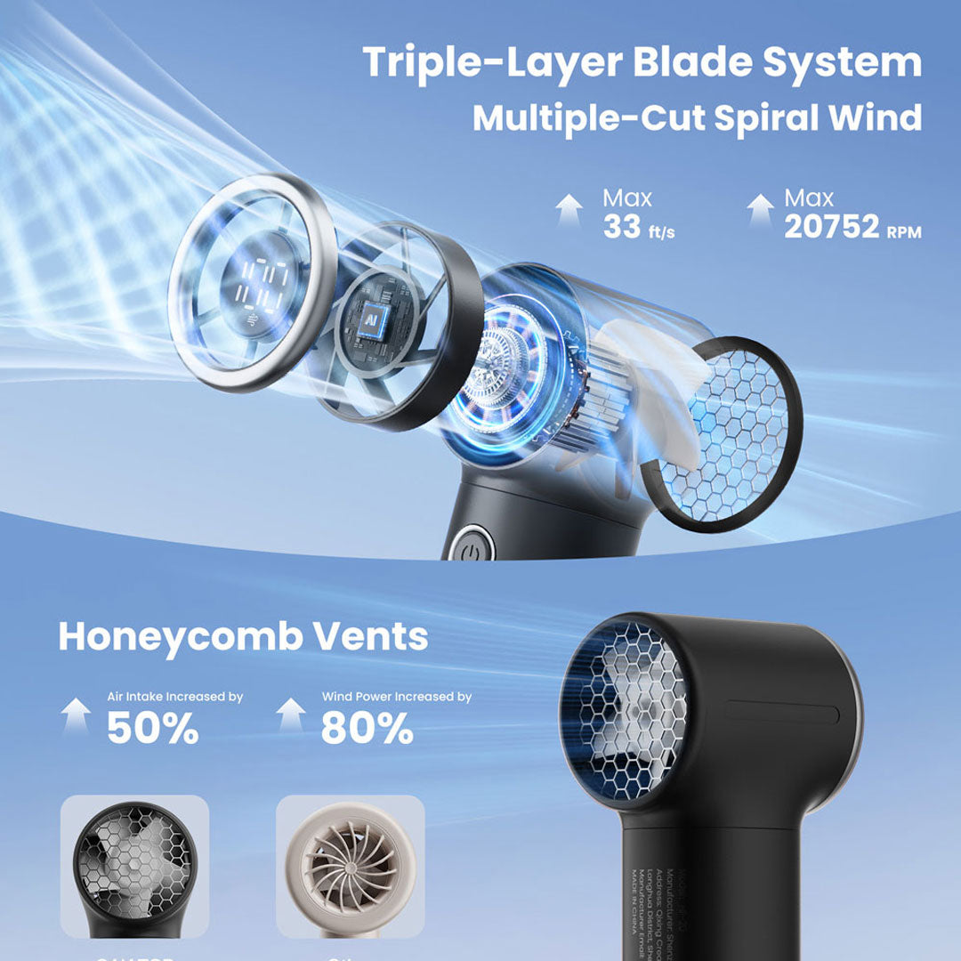 Gaiatop Next-Gen Turbo Mini Fan – Ultra-Compact, High-Speed Cooling with Adjustable Wind Speed HF-20