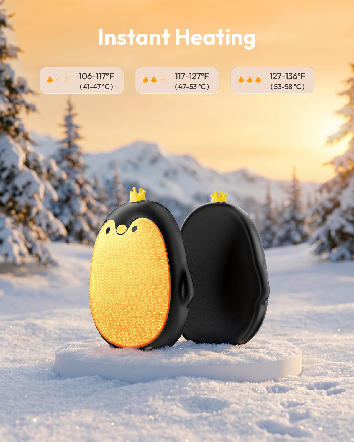 Gaiatop Magnetic Hand Warmers Rechargeable 2 Pack, Pocket Penguin HW-05A