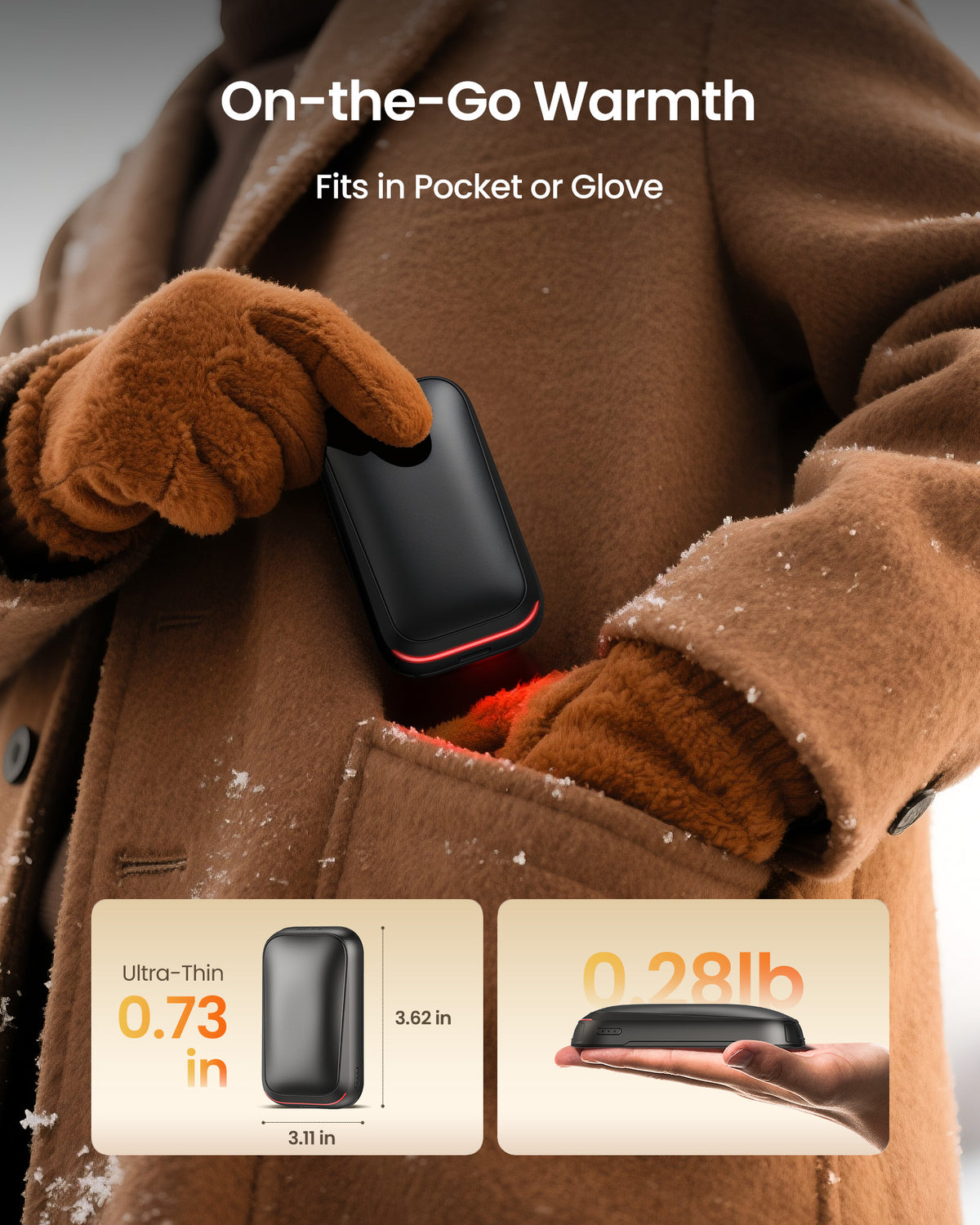 Gaiatop Electric Hand Warmers Rechargeable, Magnetic Pocket Hand Warmer HW-07