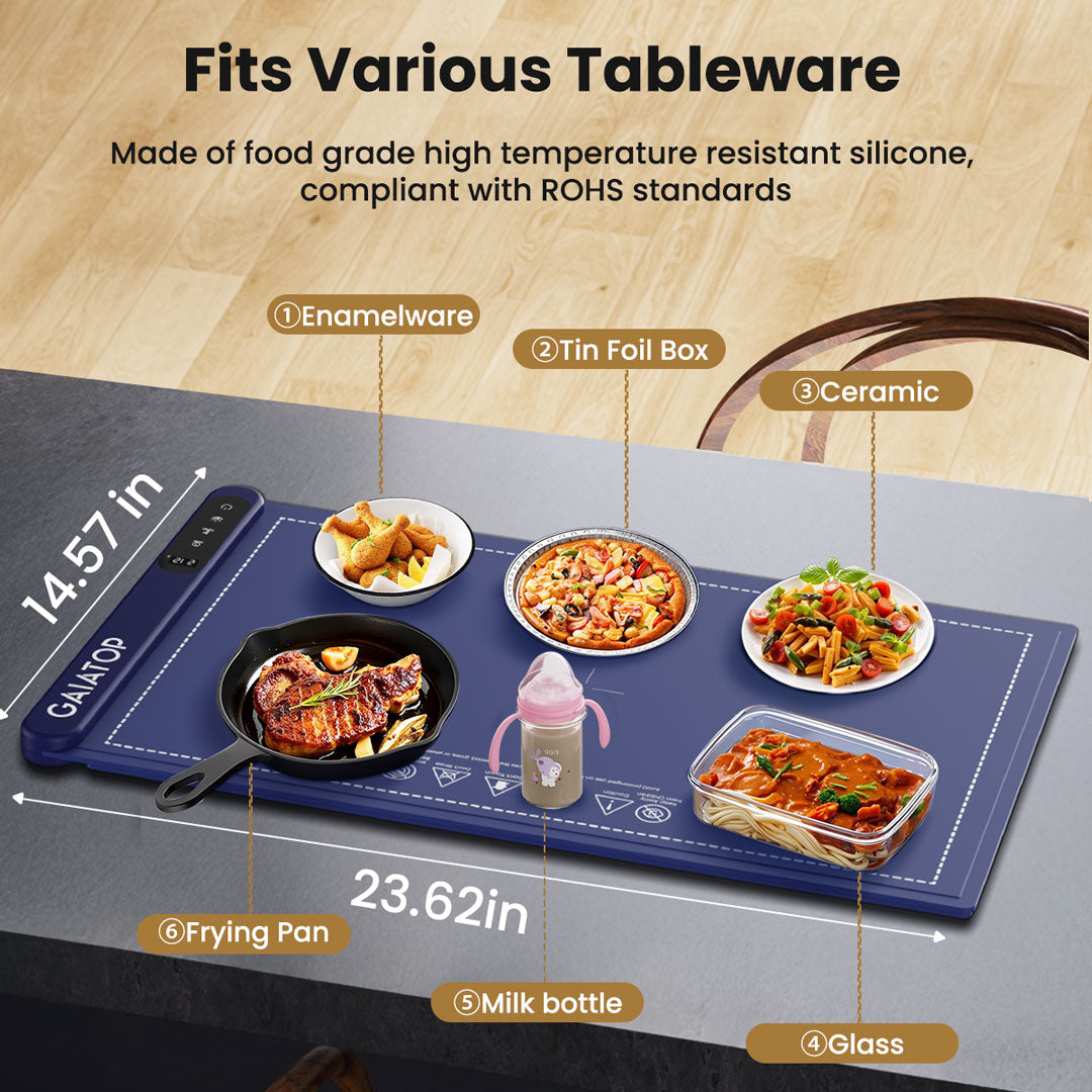 Gaiatop Smart Food Warming Tray - 7 Temp Settings & Auto Keep Warm G006 Pro MaX