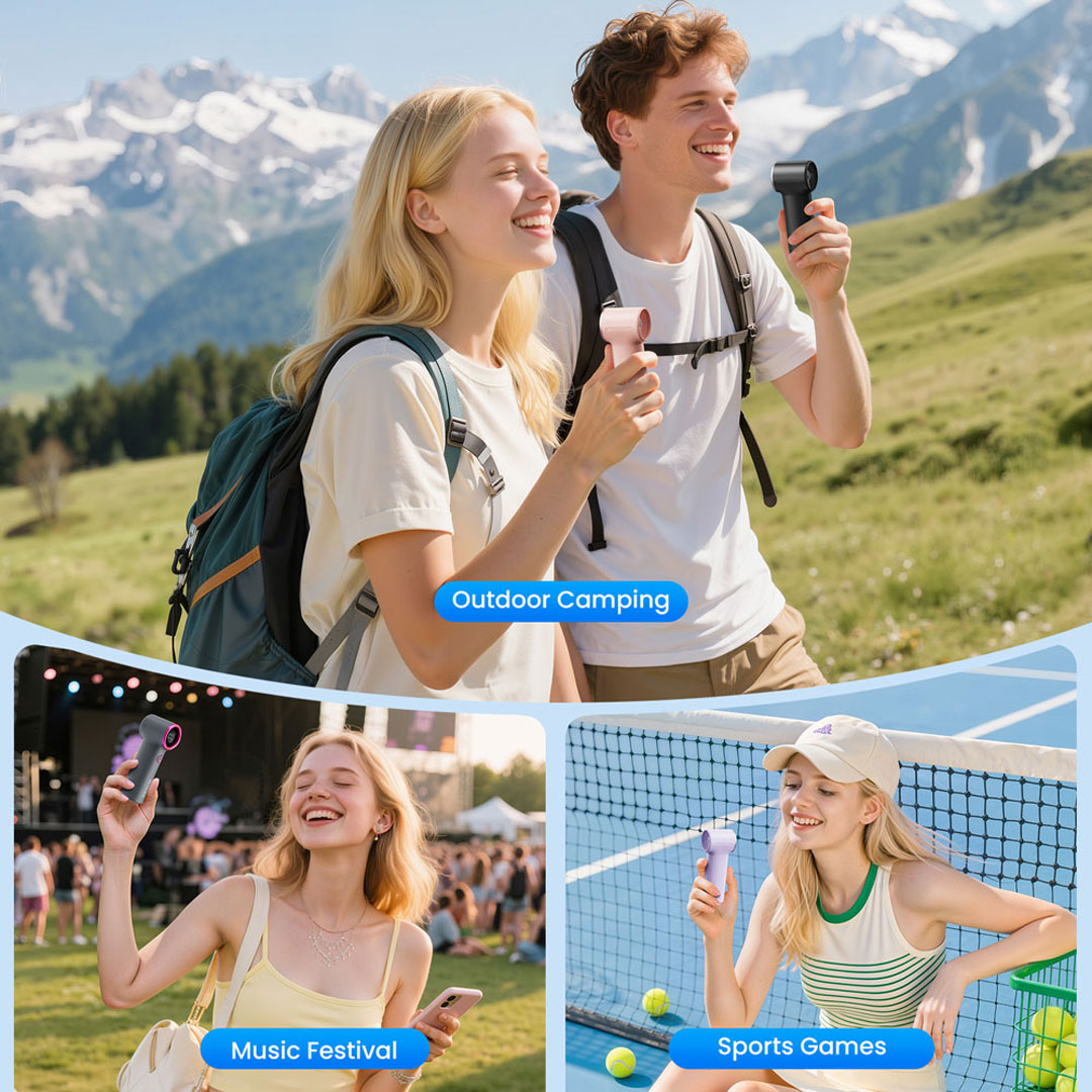 Gaiatop Next-Gen Turbo Mini Fan – Ultra-Compact, High-Speed Cooling with Adjustable Wind Speed HF-20