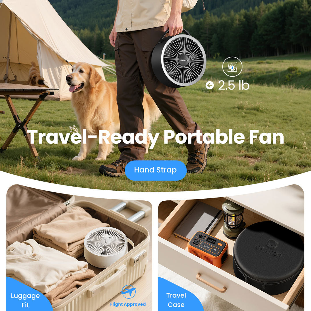 Gaiatop Portable Fan & Power Bank - 16,000mAh& Ultra-Quiet FF-02