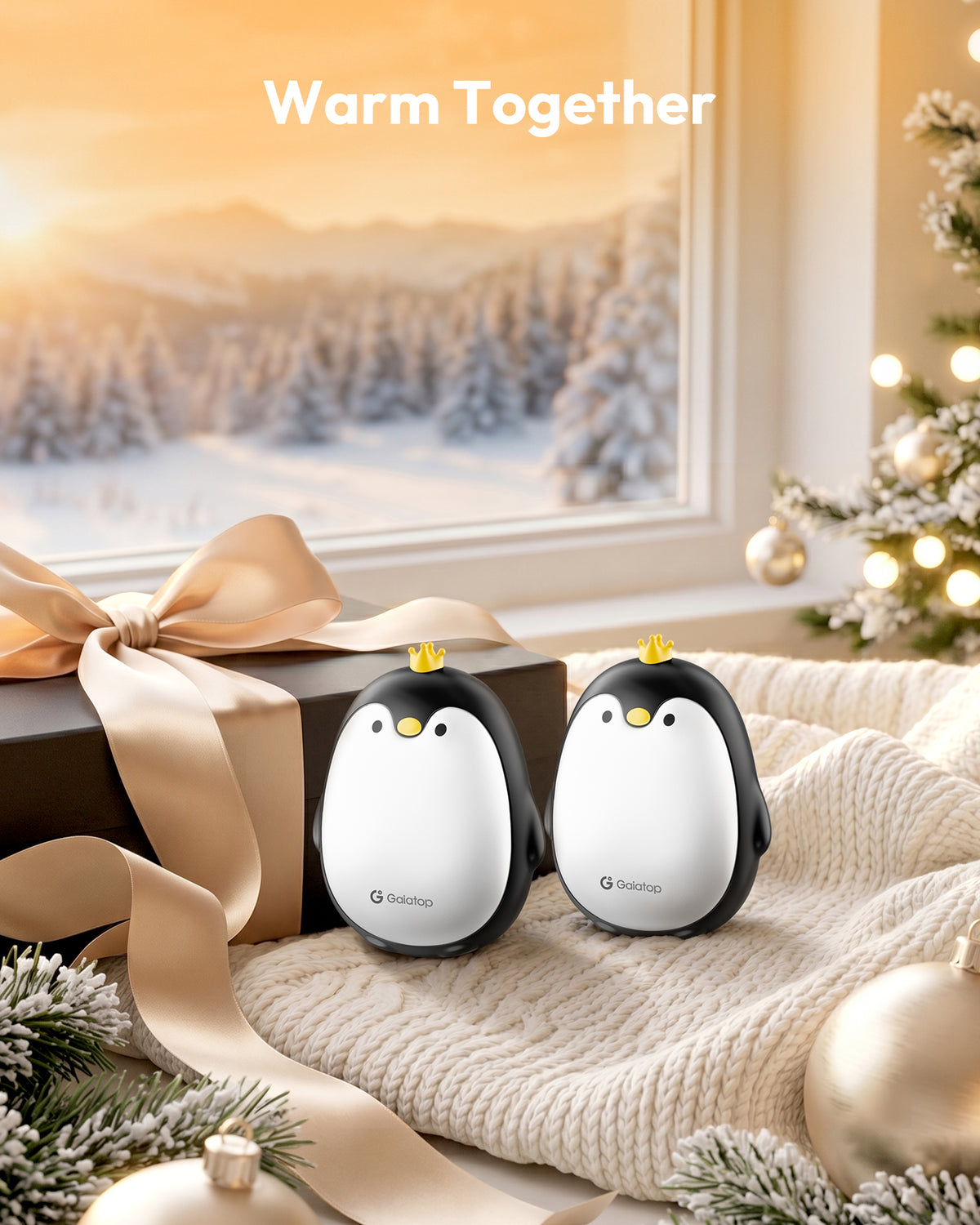 Gaiatop Magnetic Hand Warmers Rechargeable 2 Pack, Pocket Penguin HW-05A