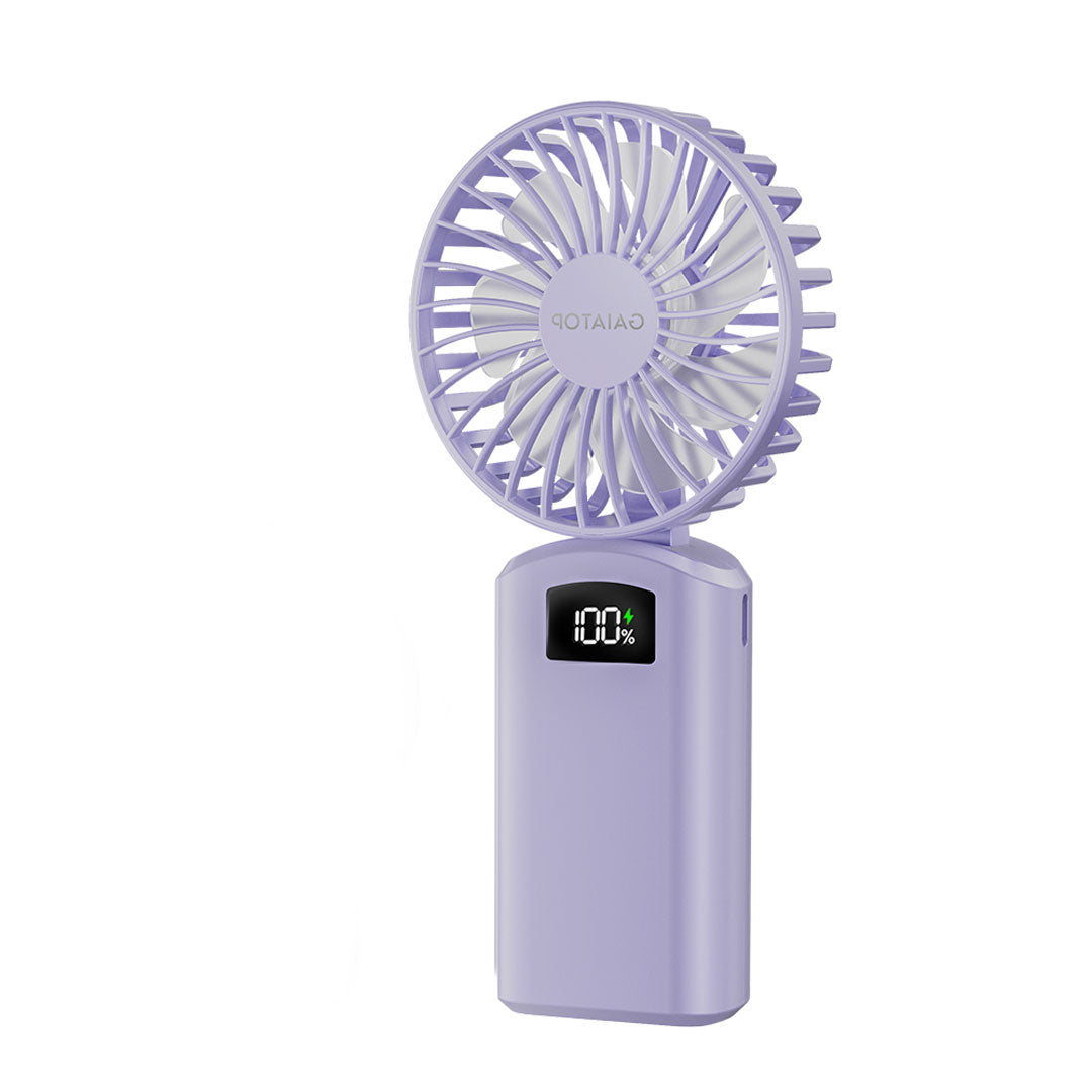 Gaiatop Portable Handheld Fan With Digital Display Foldable 3 Speed USB Ideal For Desk And Travel HF-06