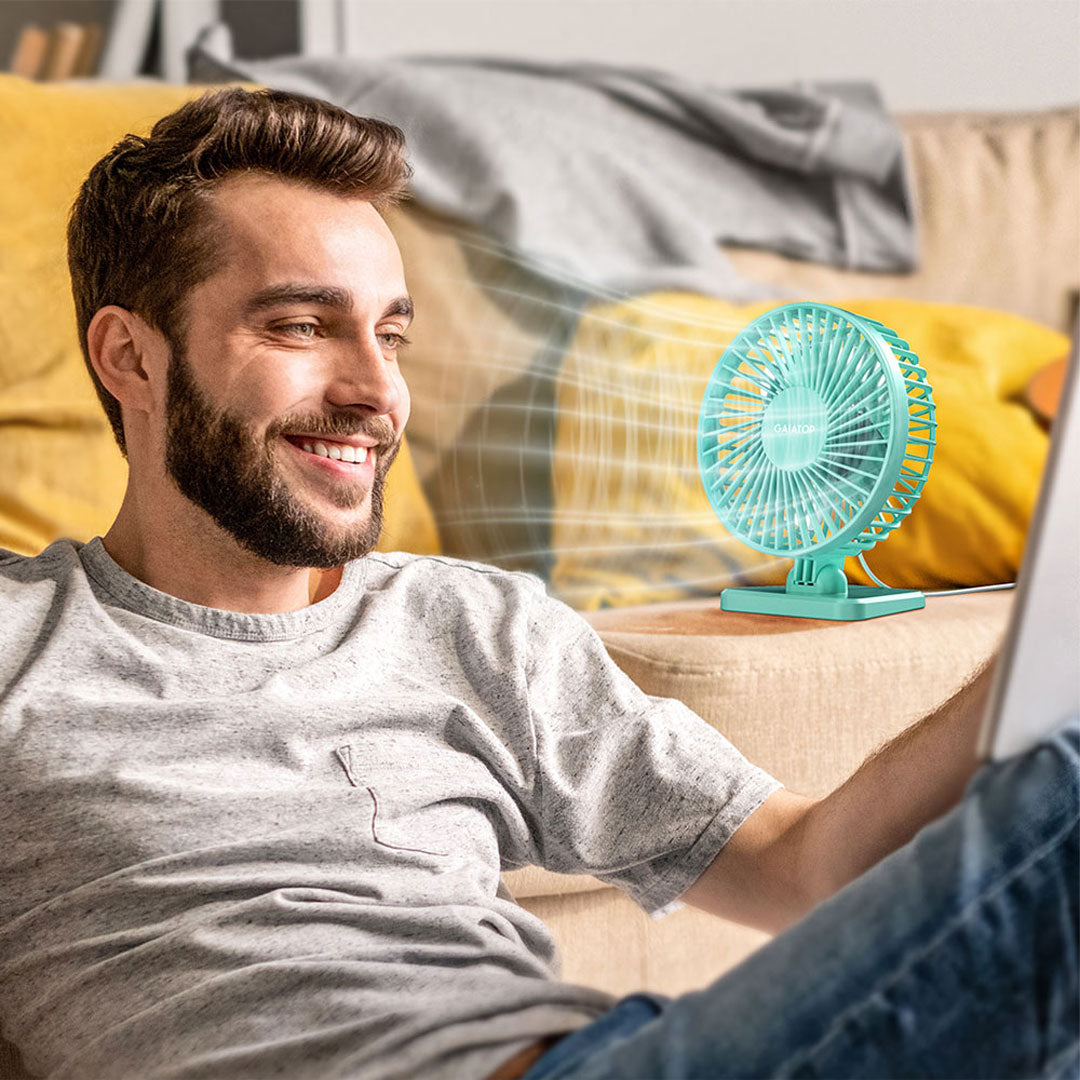 Gaiatop USB Powered Desk Fan 3-Speed Adjustable Quiet Small Fan for Home and Office TF-30