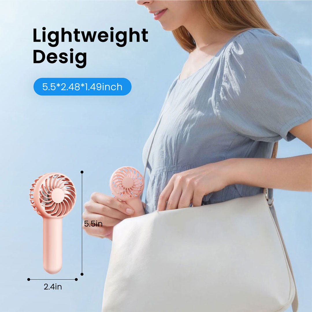 Fast-Charge Handheld Fan 3-Speed 98g Ultra Quiet Outdoor BP653R