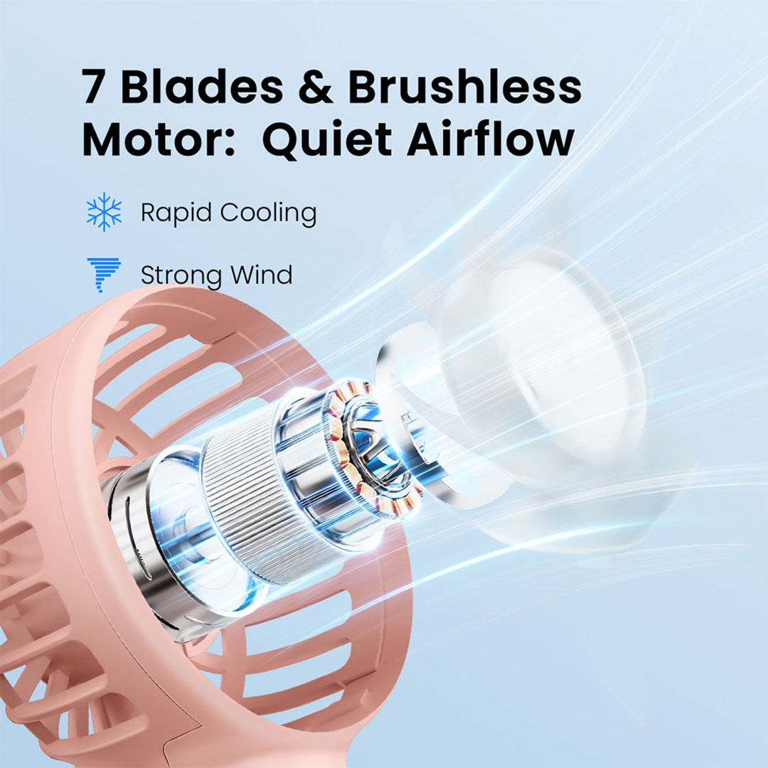 Fast-Charge Handheld Fan 3-Speed 98g Ultra Quiet Outdoor BP653R