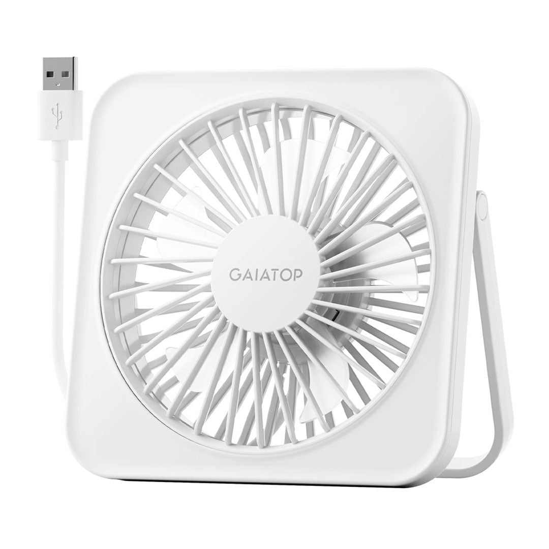 Gaiatop Compact Desktop Fan with 3 Speed Settings USB Charging Removable Front Cover - DF-01
