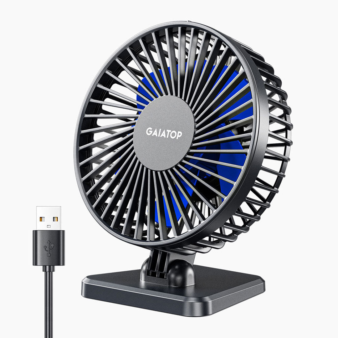 Gaiatop USB Powered Desk Fan 3-Speed Adjustable Quiet Small Fan for Home and Office TF-30
