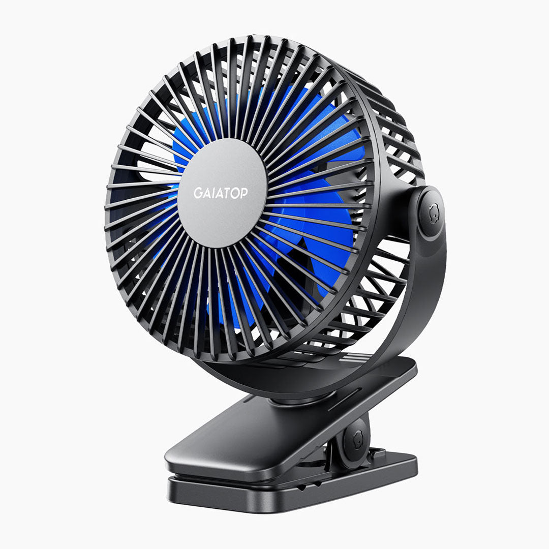 360° Baby-Safe Clip Fan 10H Runtime, 25dB Quiet & Military-Durable for Stroller/Desk CF-40