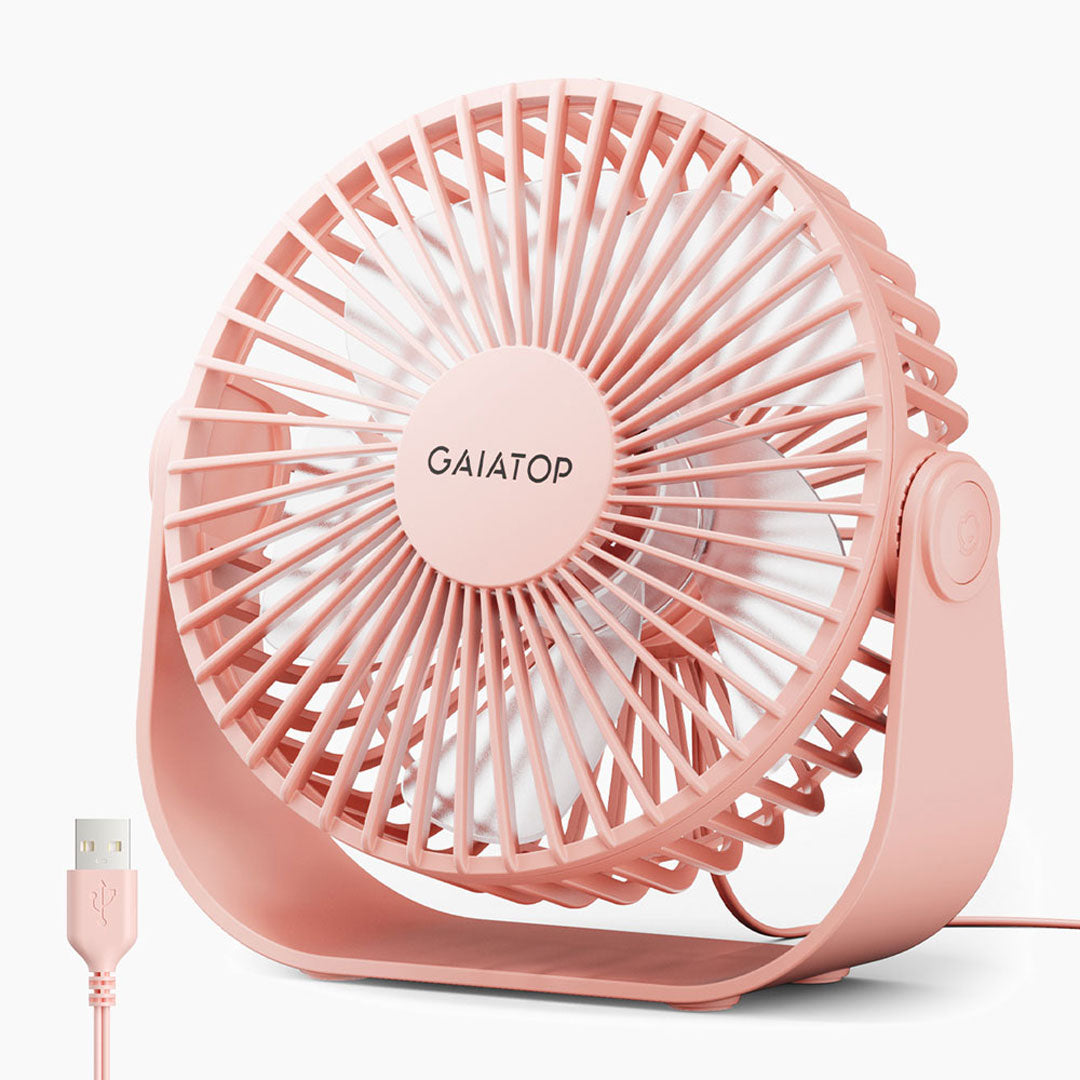 5.5-Inch USB Desk Fan with 3 Speeds Quiet Operation & 105° Adjustable Stand Compact Table Fan for Home Office & Travel TF-55B