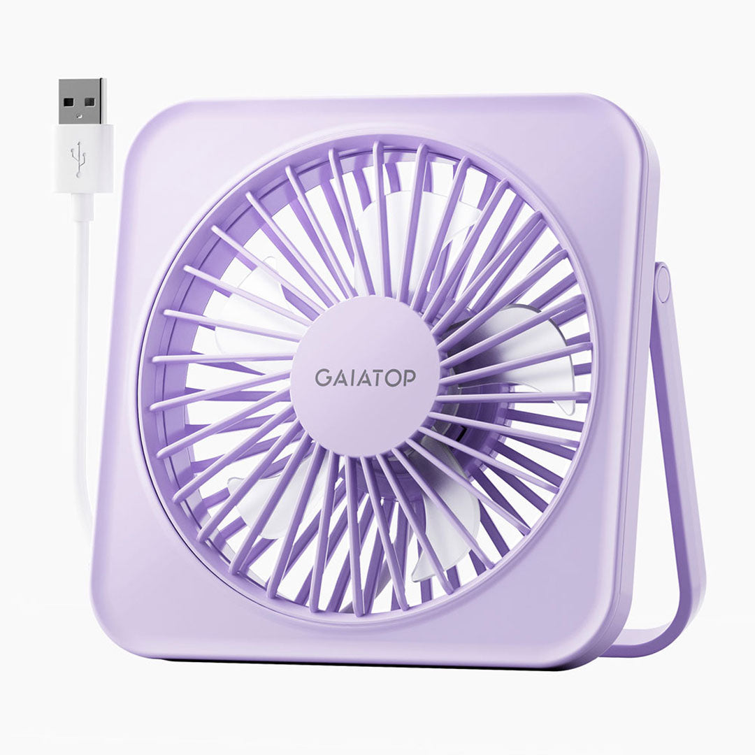 Gaiatop Compact Desktop Fan with 3 Speed Settings USB Charging Removable Front Cover - DF-01
