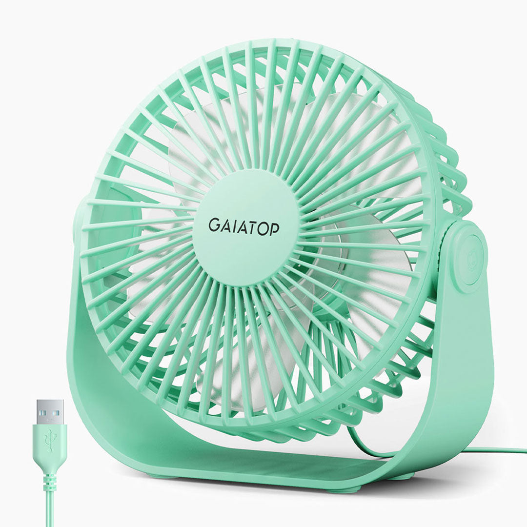 5.5-Inch USB Desk Fan with 3 Speeds Quiet Operation & 105° Adjustable Stand Compact Table Fan for Home Office & Travel TF-55B