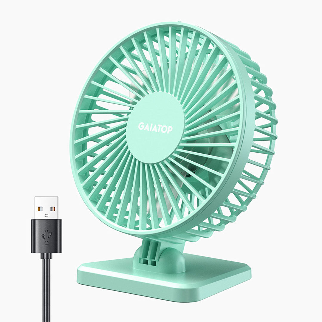 Gaiatop USB Powered Desk Fan 3-Speed Adjustable Quiet Small Fan for Home and Office TF-30