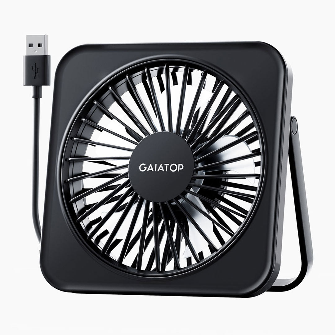 Gaiatop Compact Desktop Fan with 3 Speed Settings USB Charging Removable Front Cover - DF-01