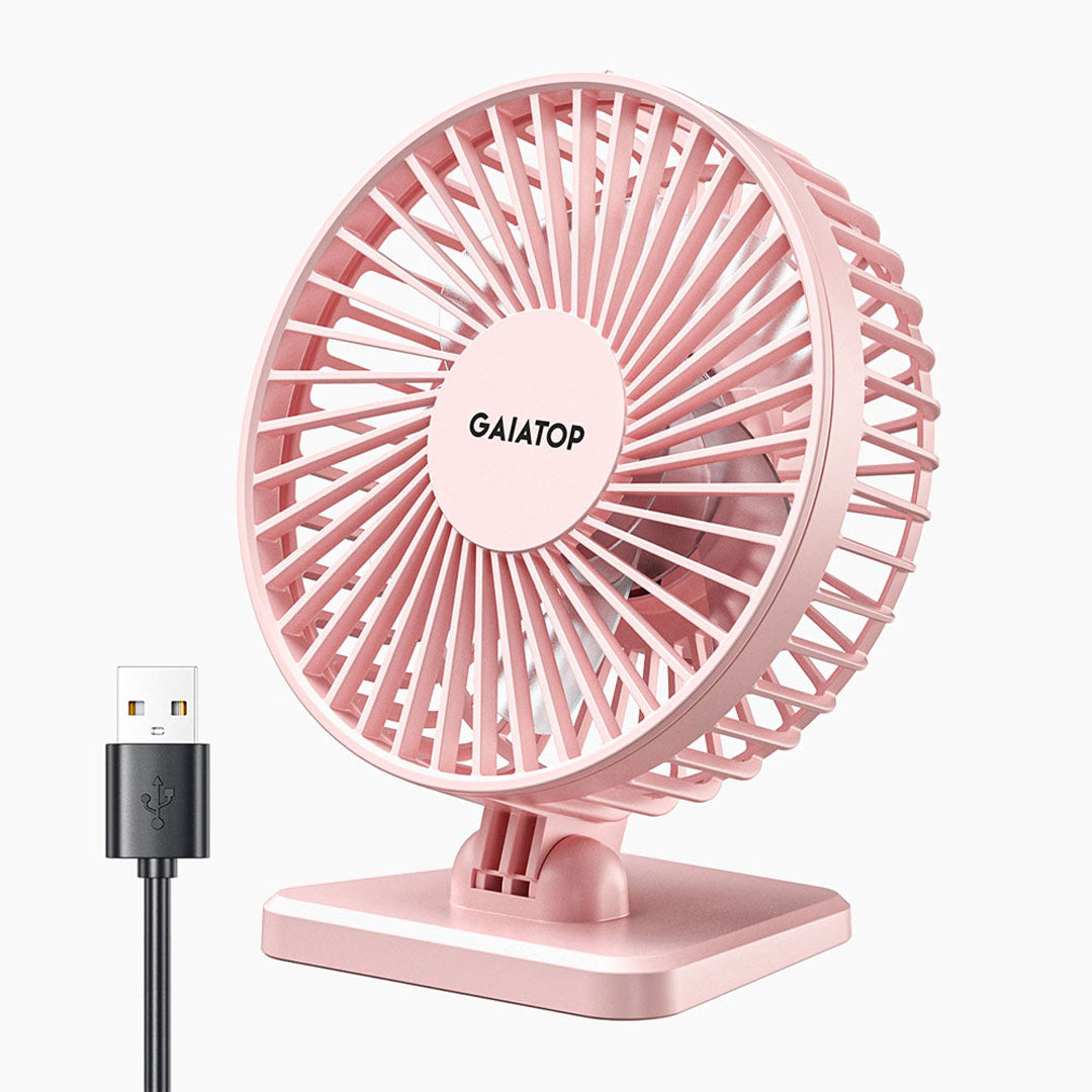 Gaiatop USB Powered Desk Fan 3-Speed Adjustable Quiet Small Fan for Home and Office TF-30