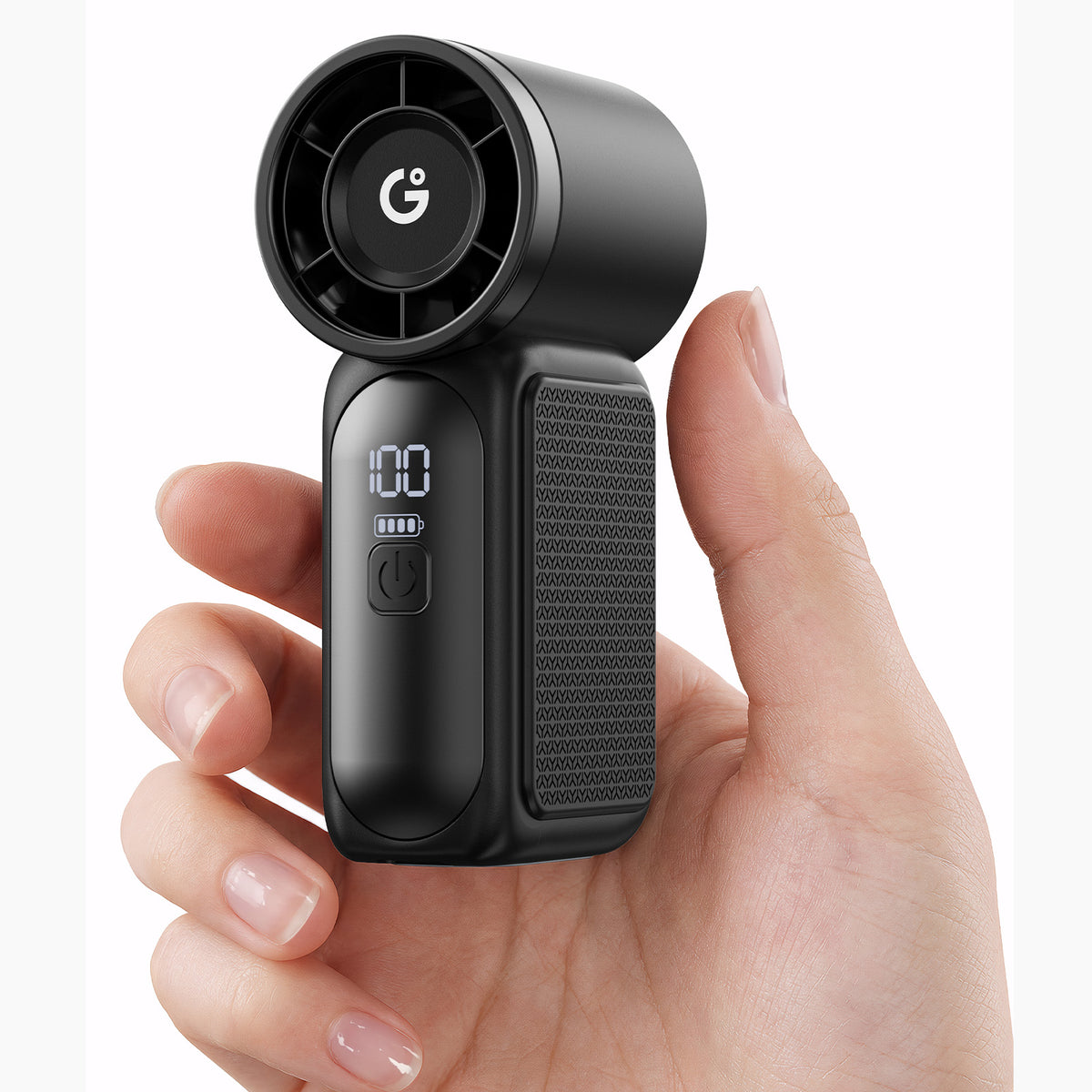 Gaiatop Ultra-Compact Turbo Handheld Fan with LED Display - Pocket-Sized, High-Speed Cooling HF-18
