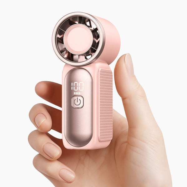 Gaiatop Handheld Mini Fan With Digital Display  Six Wind Speeds, High Speed  Handheld Use HF-18