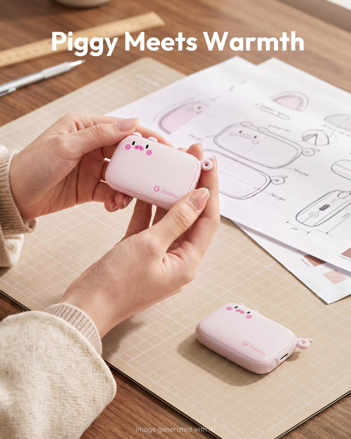 Gaiatop Electric Hand Warmers Rechargeable 2 Pack 0.6 in Ultra-Slim Warmers HW-10
