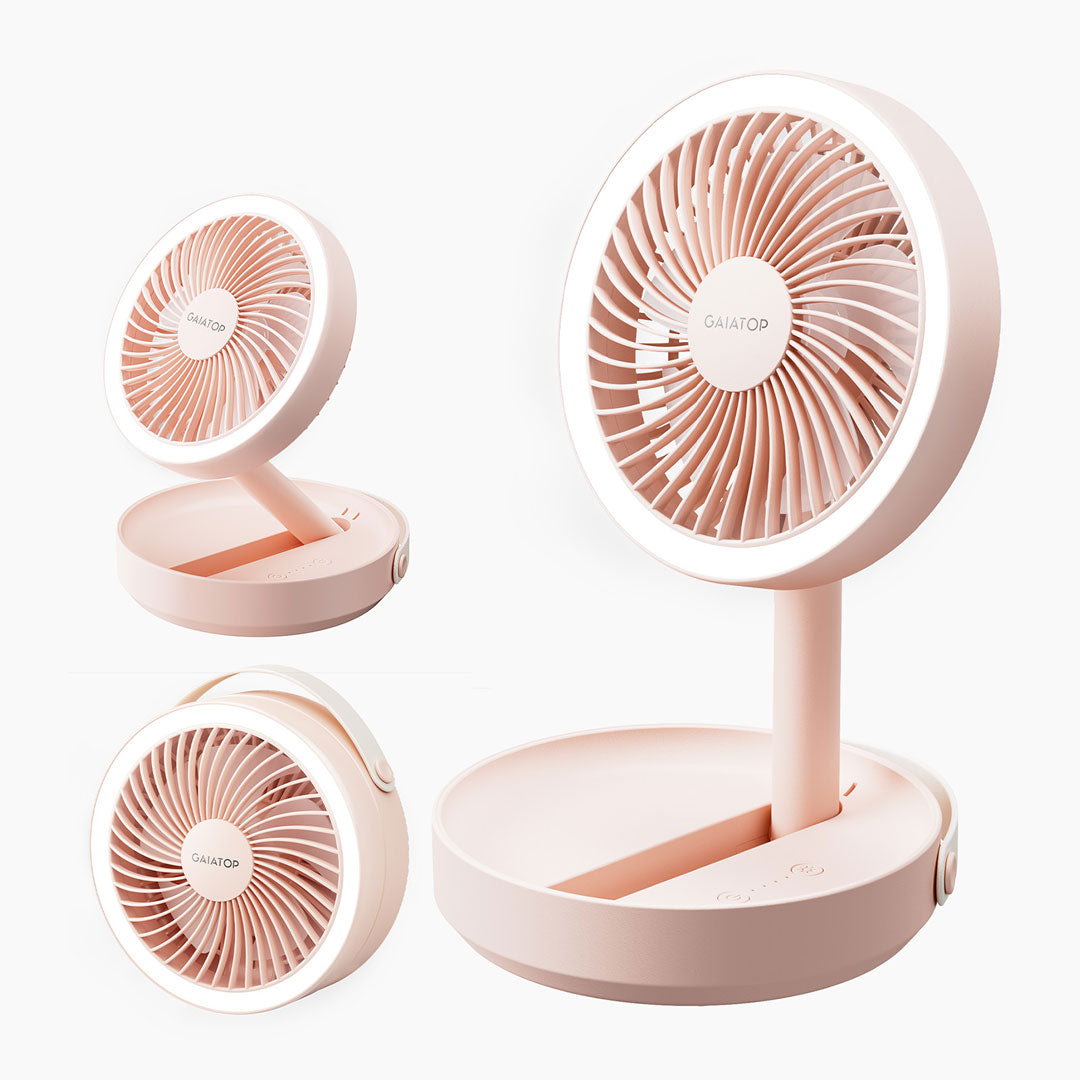 Gaiatop Foldable Rechargeable Table Fan with LED Light FF-01