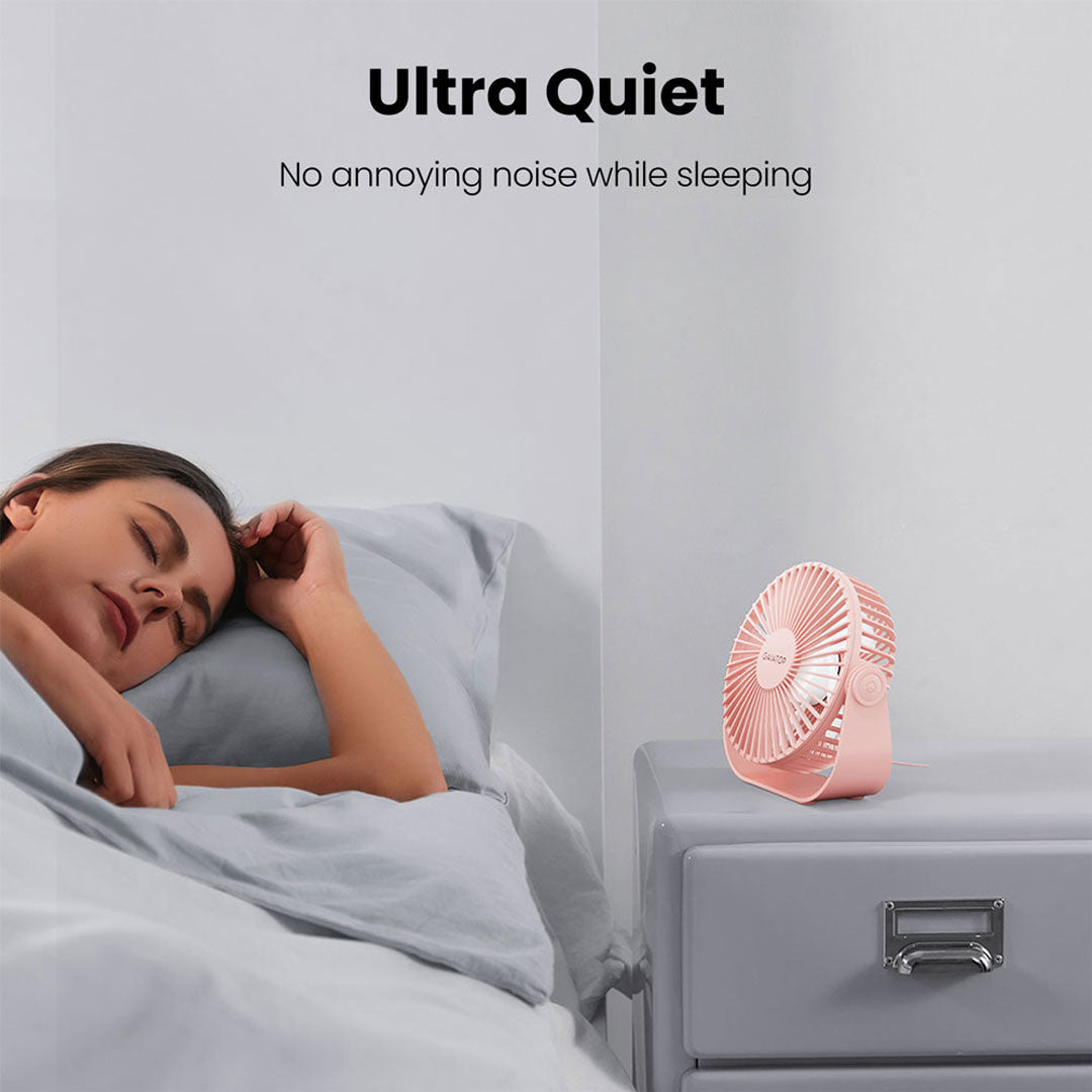 5.5-Inch USB Desk Fan with 3 Speeds Quiet Operation & 105° Adjustable Stand Compact Table Fan for Home Office & Travel  TF-55B
