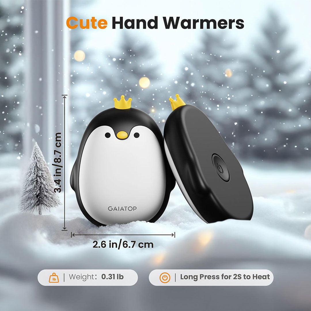 Gaiatop Penguin Shaped Cute Hand Warmers with Magnetic Design - Rechargeable HW-05