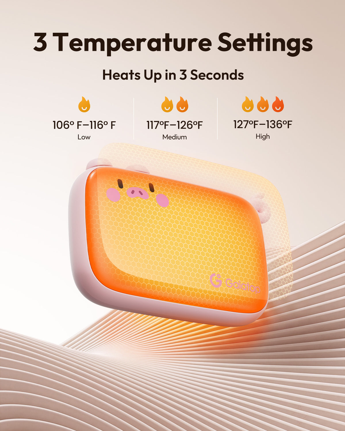 Gaiatop Electric Hand Warmers Rechargeable 2 Pack 0.6 in Ultra-Slim Warmers HW-10