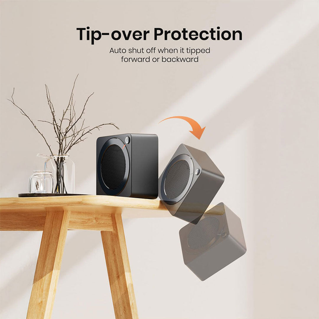 Gaiatop 500W Portable Space Heater – Fast Heating, Compact Design with Tip-Over & Overheat Protection SH-02