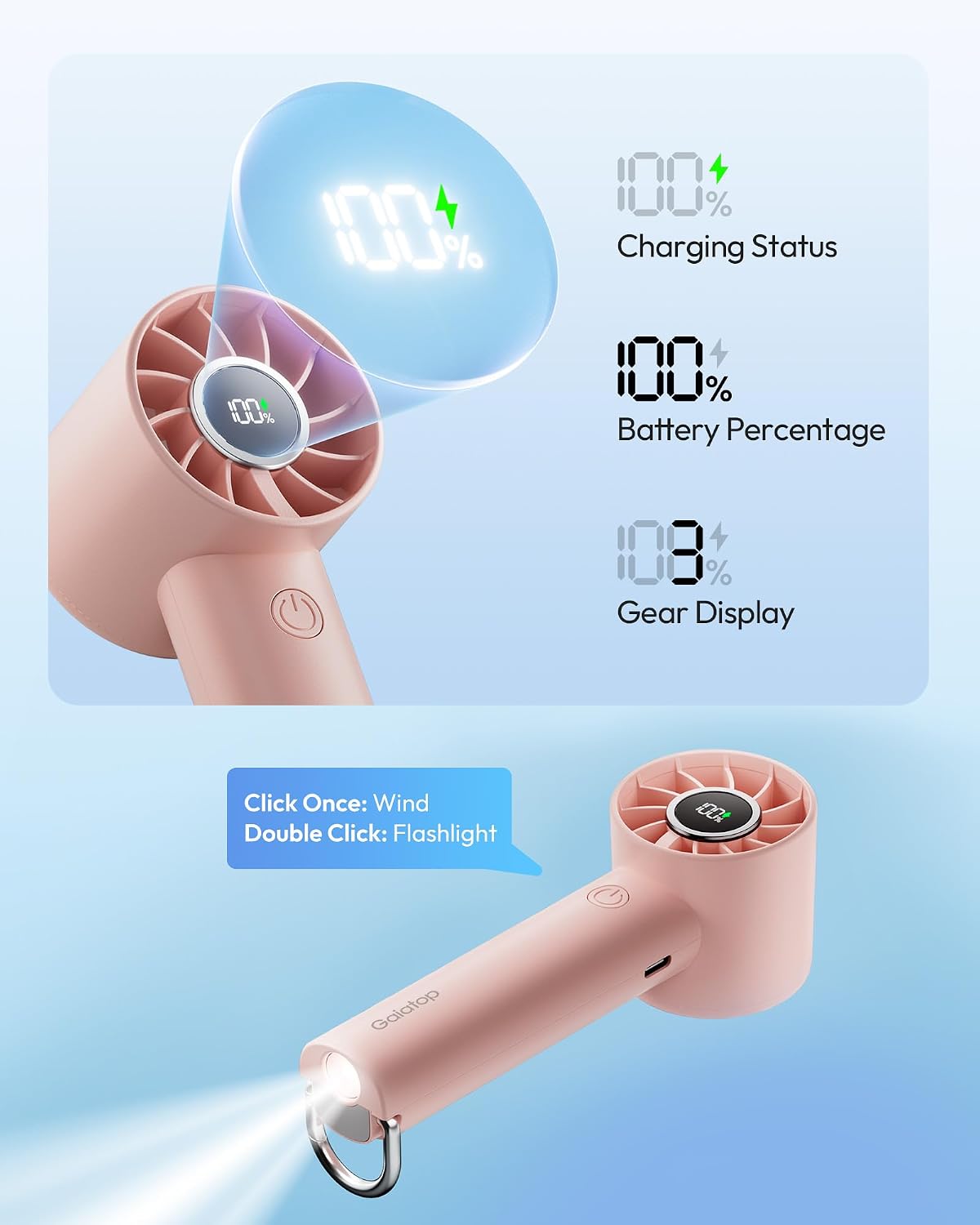 Gaiatop Portable Handheld Personal Fan HF-01