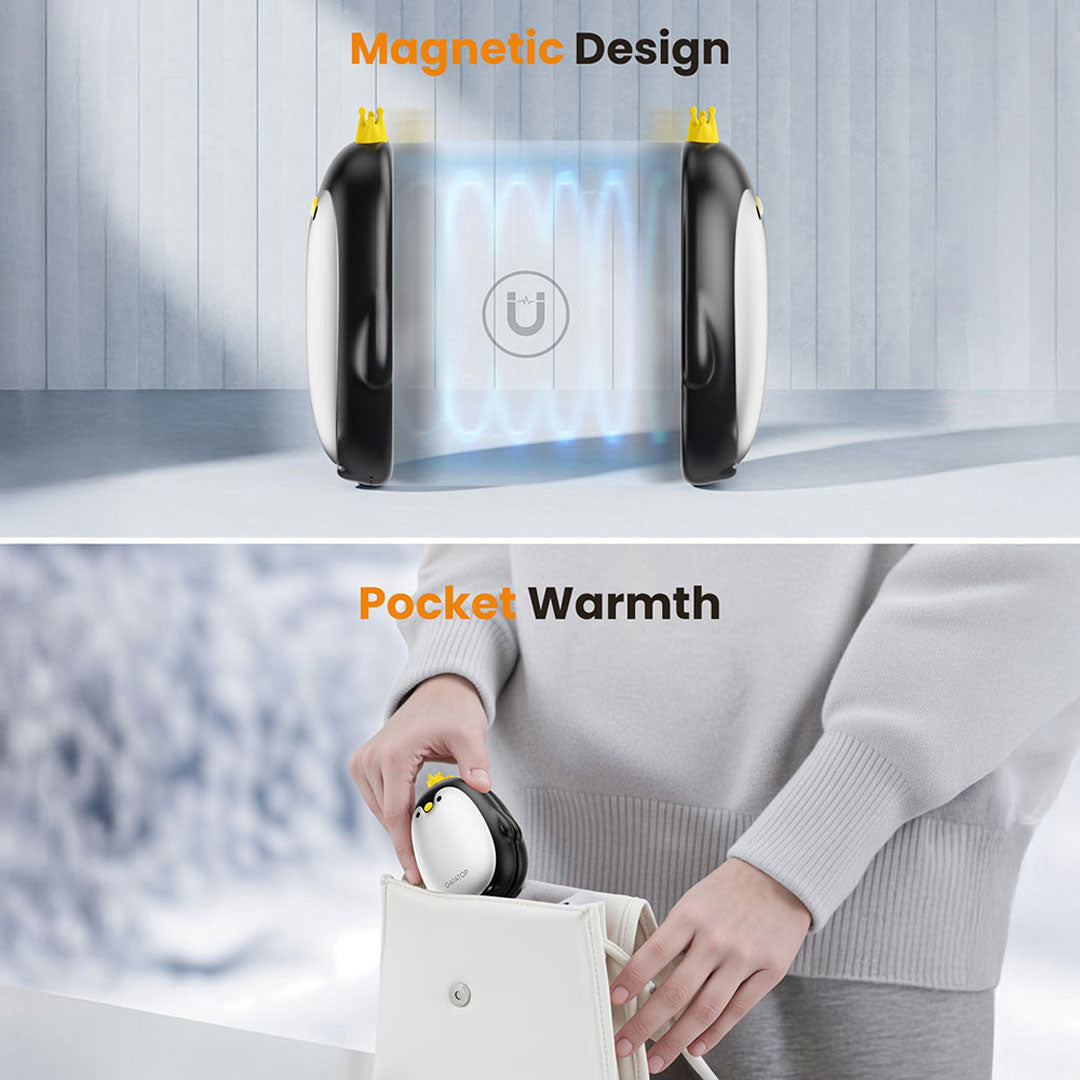 Gaiatop Penguin Shaped Cute Hand Warmers with Magnetic Design - Rechargeable HW-05