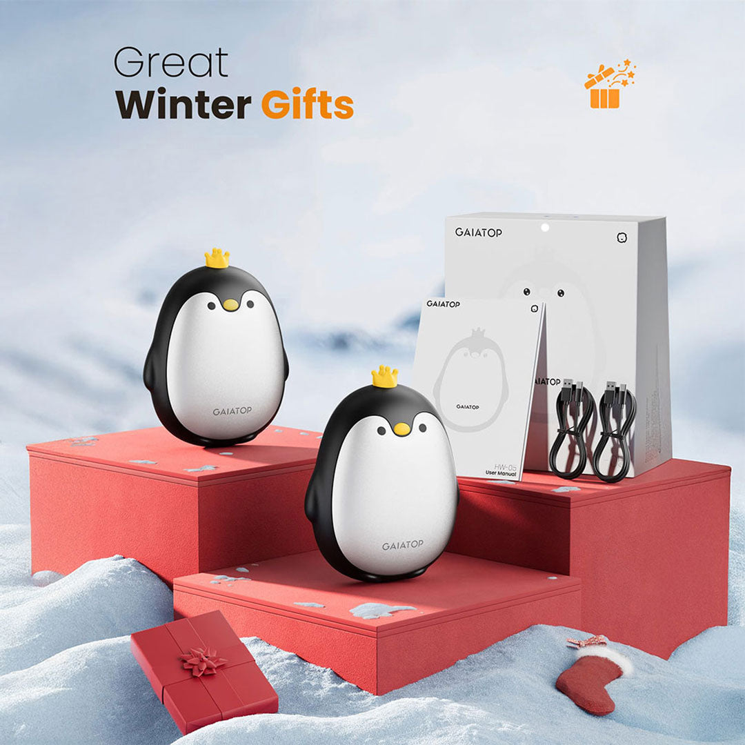 Gaiatop Penguin Shaped Cute Hand Warmers with Magnetic Design - Rechargeable HW-05