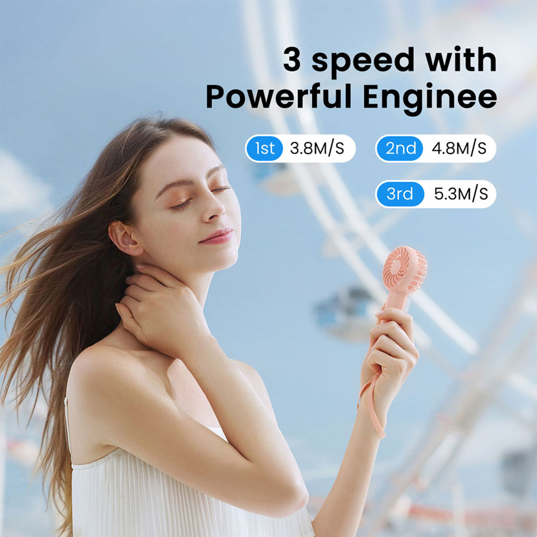 Fast-Charge Handheld Fan 3-Speed 98g Ultra Quiet Outdoor BP653R