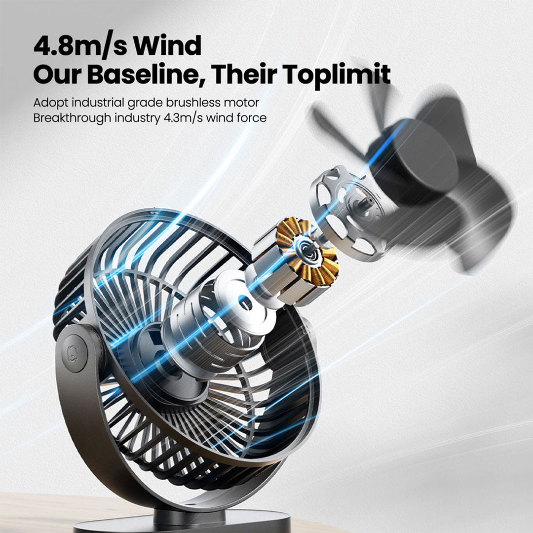 Gaiatop USB Desk Fan 5.5-Inch 3-Speed Quiet Table Fan with 105° Adjustable Stand for Office Home Travel & Outdoor Use  TF55