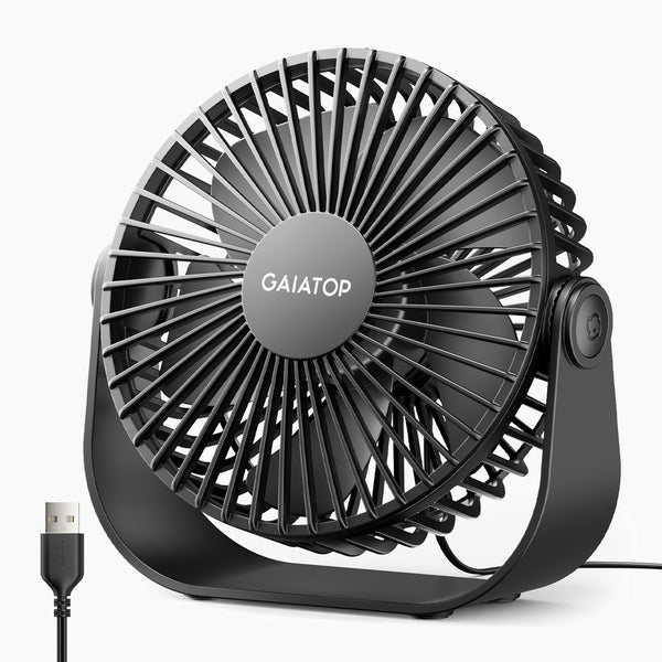 5.5-Inch USB Desk Fan with 3 Speeds Quiet Operation & 105° Adjustable Stand Compact Table Fan for Home Office & Travel  TF-55B