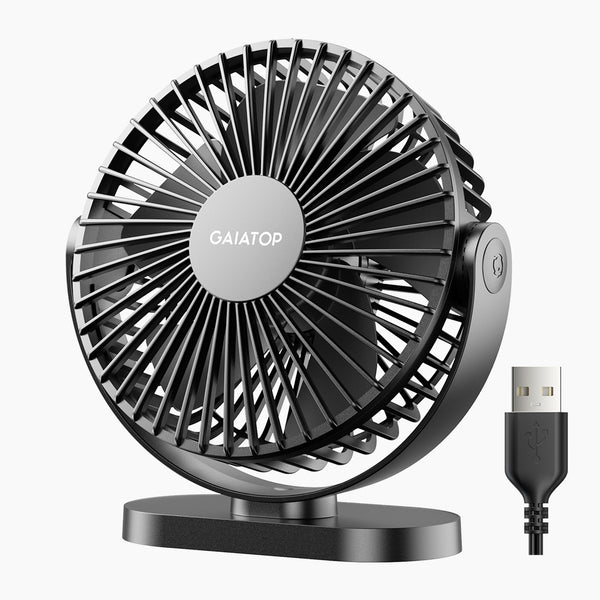 Gaiatop USB Desk Fan 5.5-Inch 3-Speed Quiet Table Fan with 105° Adjustable Stand for Office Home Travel & Outdoor Use  TF55