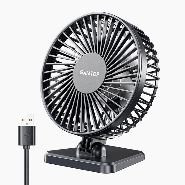 Gaiatop USB Powered Desk Fan 3-Speed Adjustable Quiet Small Fan for Home and Office TF-30