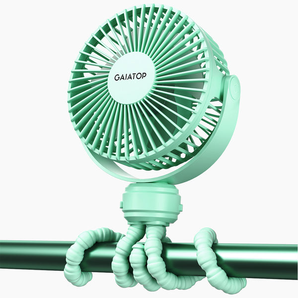 Octopus Clip Fan 4-Inch Portable USB Rechargeable 3-Speed Baby Stroller Fan With Flexible Tripod SF-40