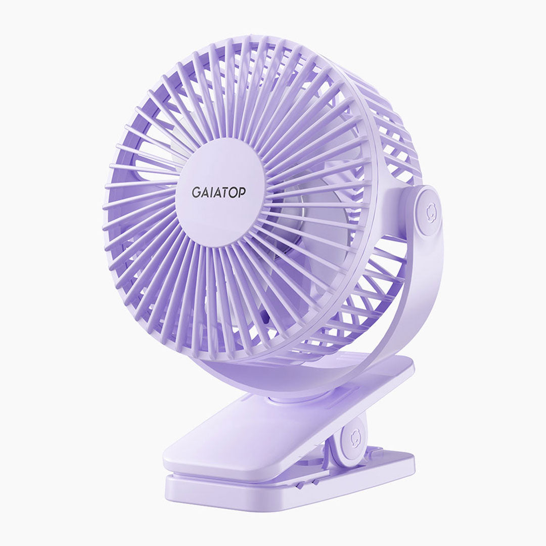 360° Baby-Safe Clip Fan 10H Runtime, 25dB Quiet & Military-Durable for Stroller/Desk CF-40