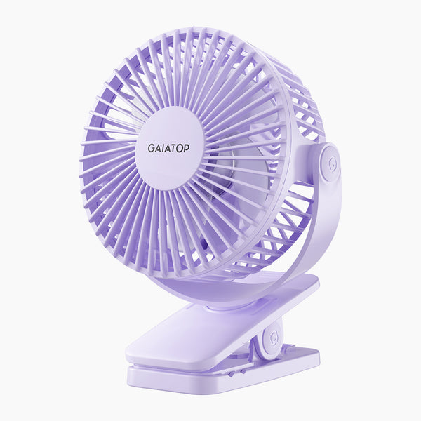 360° Baby-Safe Clip Fan 10H Runtime, 25dB Quiet & Military-Durable for Stroller/Desk CF-40